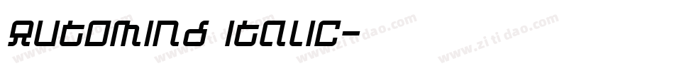 Automind Italic字体转换